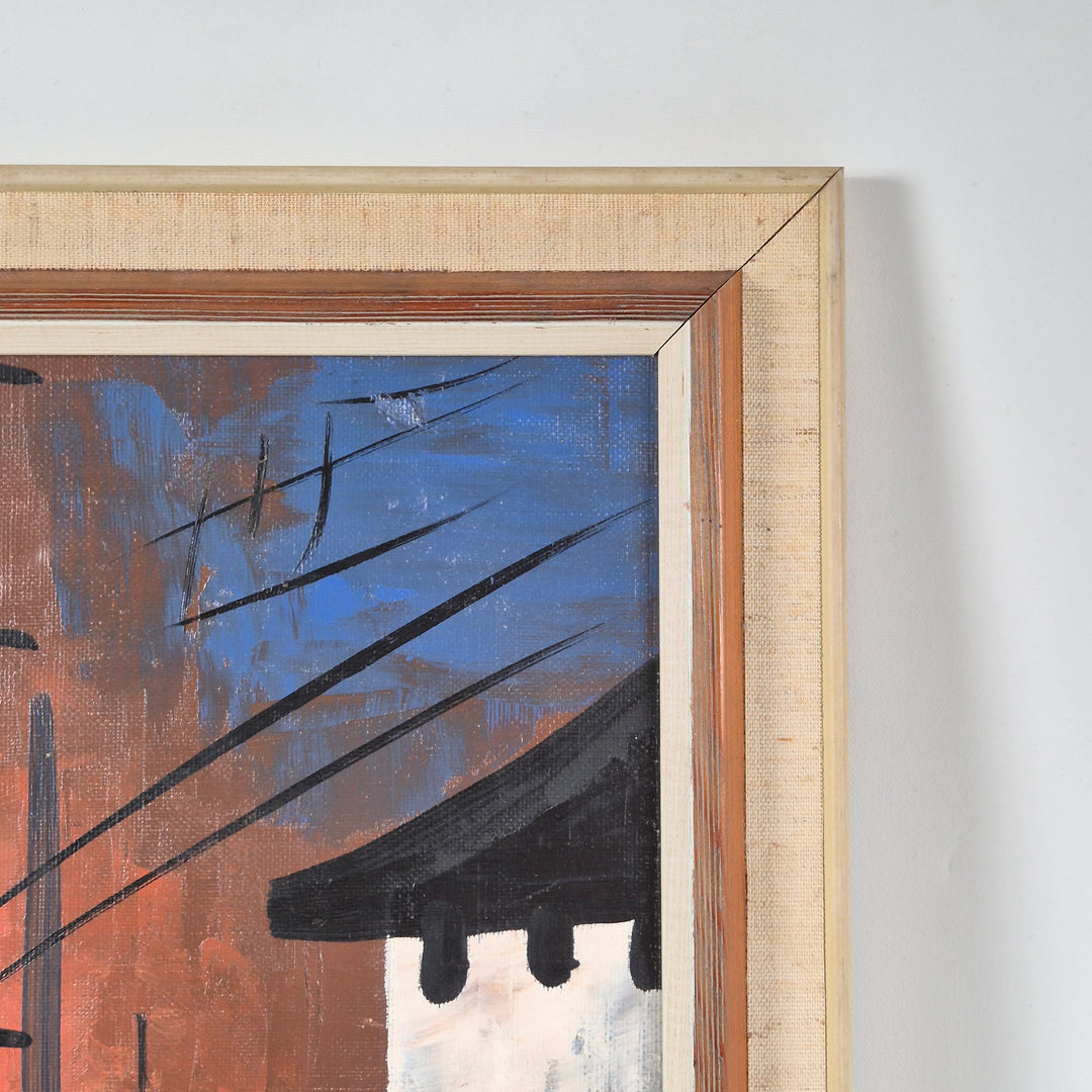 Unik abstrakt tavla av C. Rasch