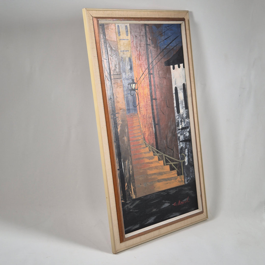 Unik abstrakt tavla av C. Rasch