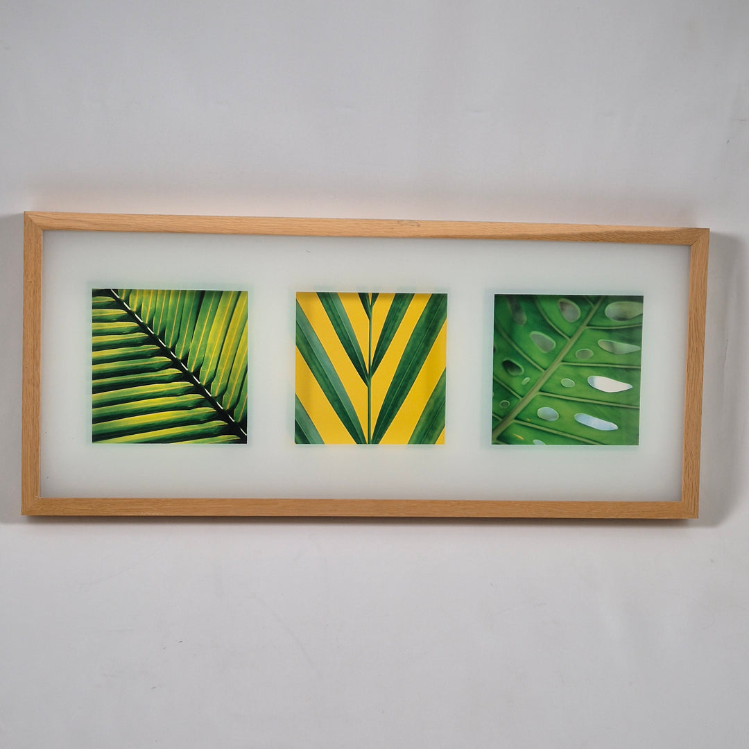 IKEA JÄMNHULT Triptych Tavla med Gröna Bladmotiv