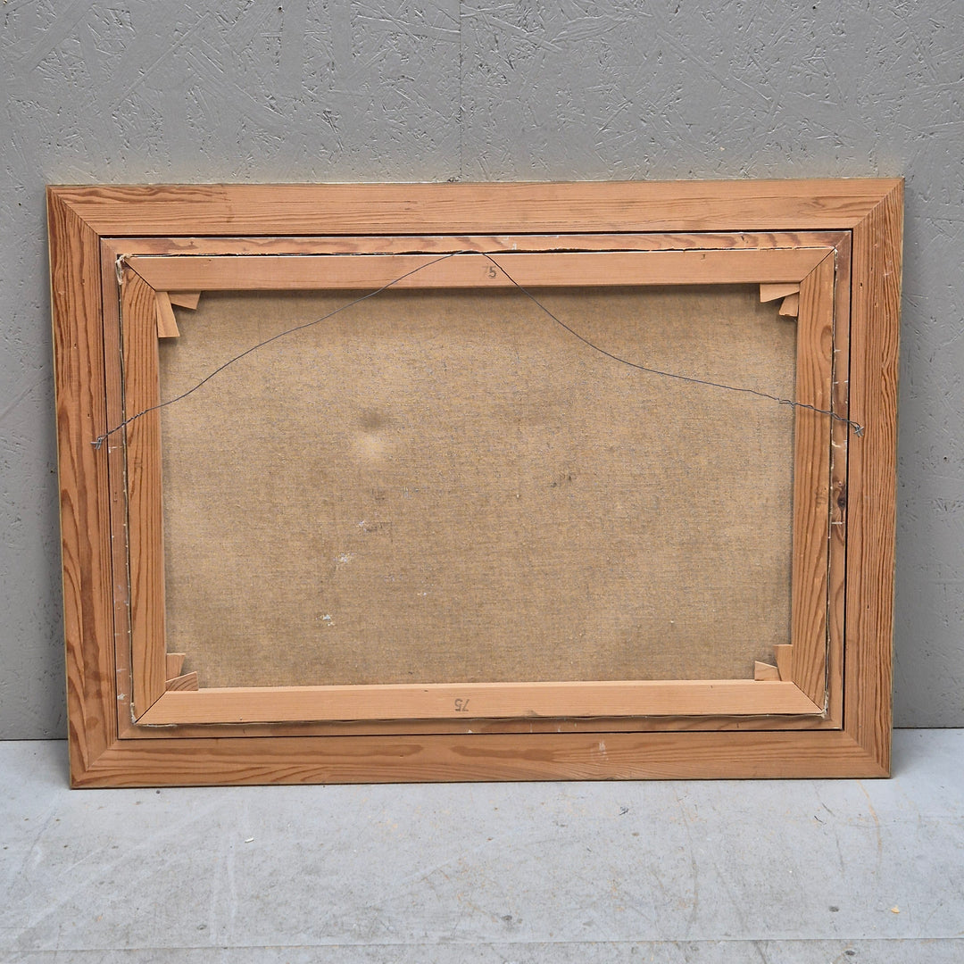 Retro Oljemålning av Skator i Skog