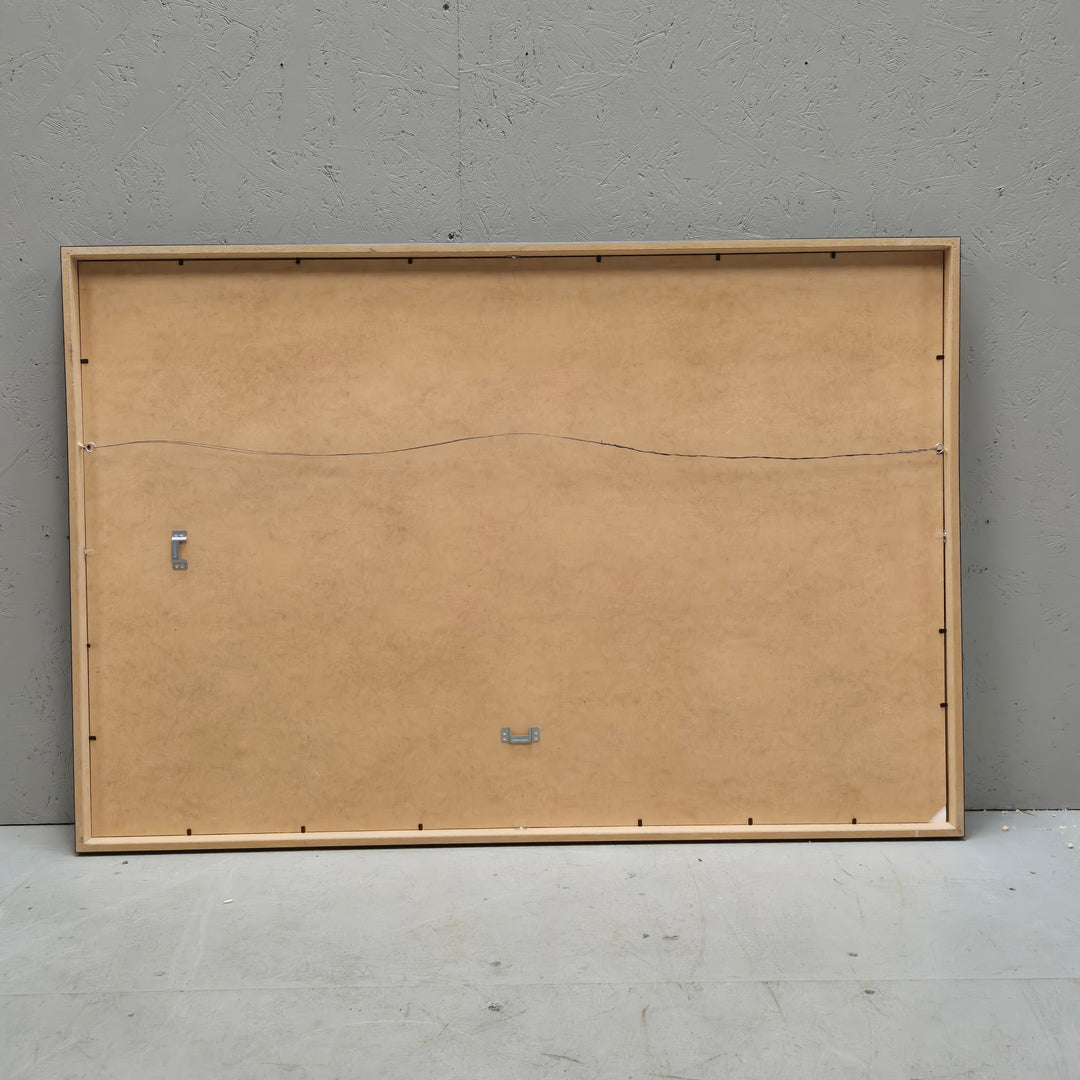 Retro Iris Blommor Tavla i Elegant Svart Ram