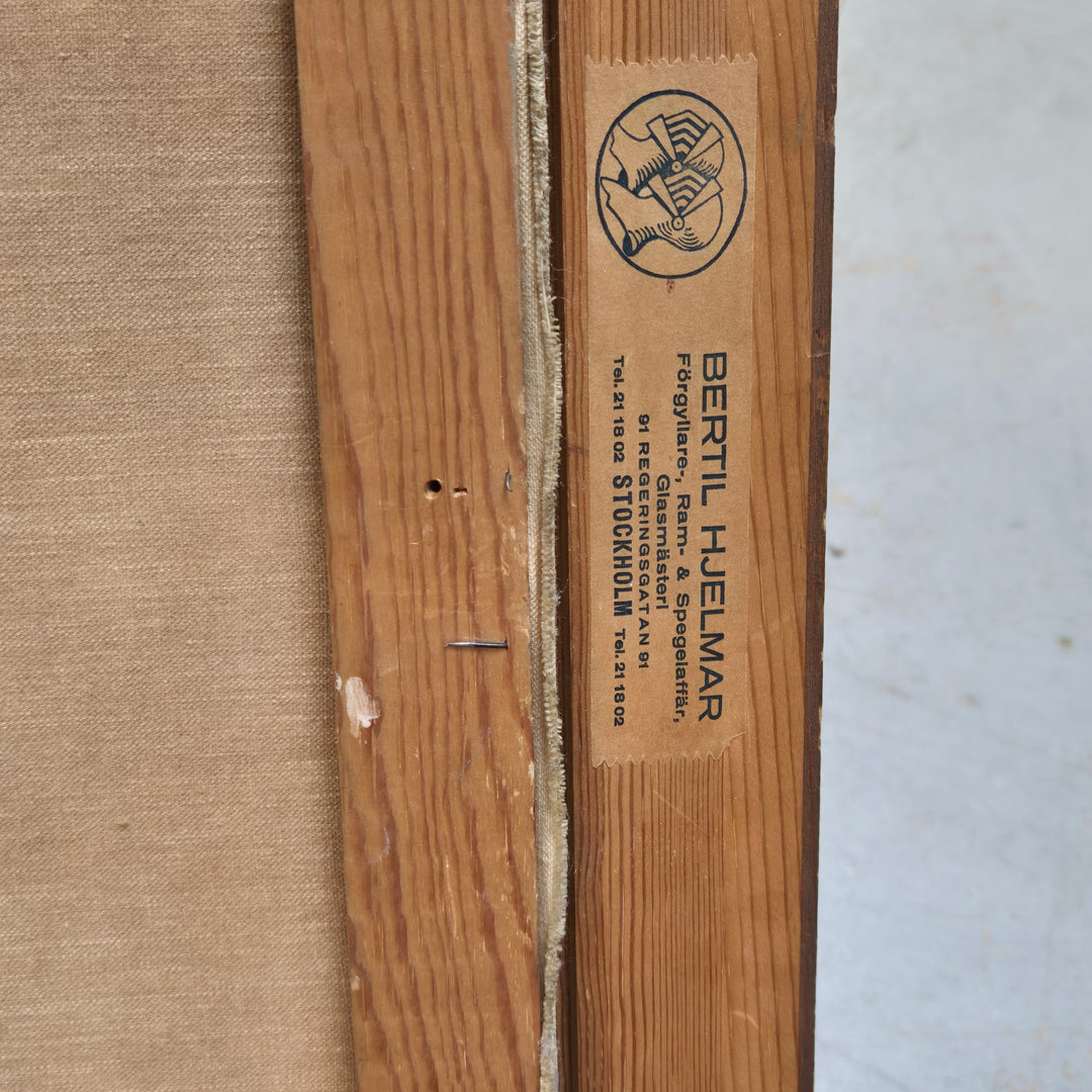 Vintermålning av Bertil Hjelmar, retro charm