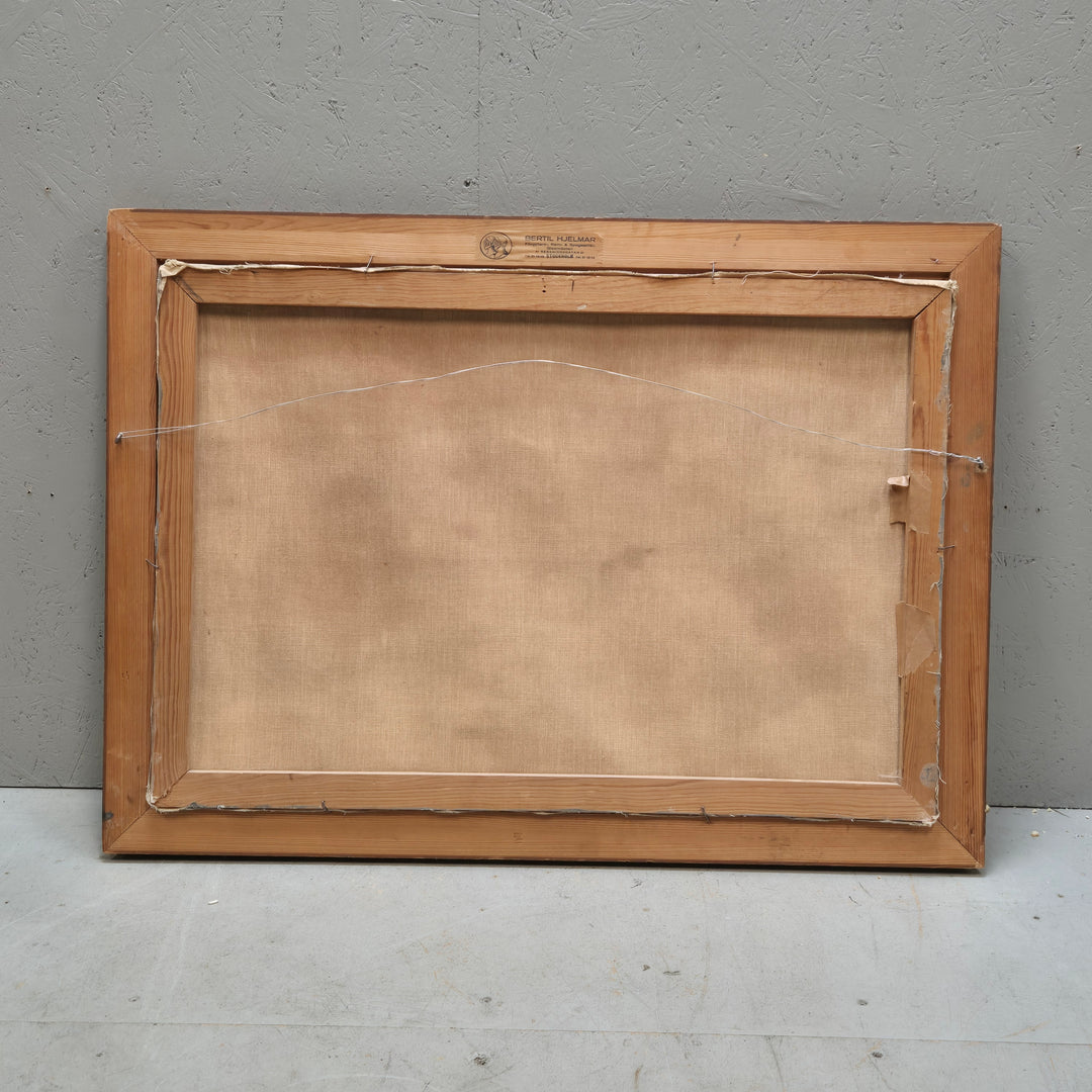 Vintermålning av Bertil Hjelmar, retro charm