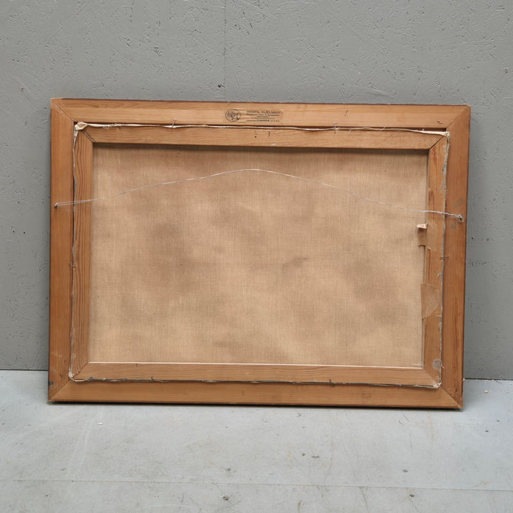 Vintermålning av Bertil Hjelmar, retro charm