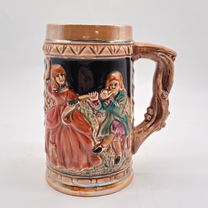 Retro ölsejdel i keramik med motiv