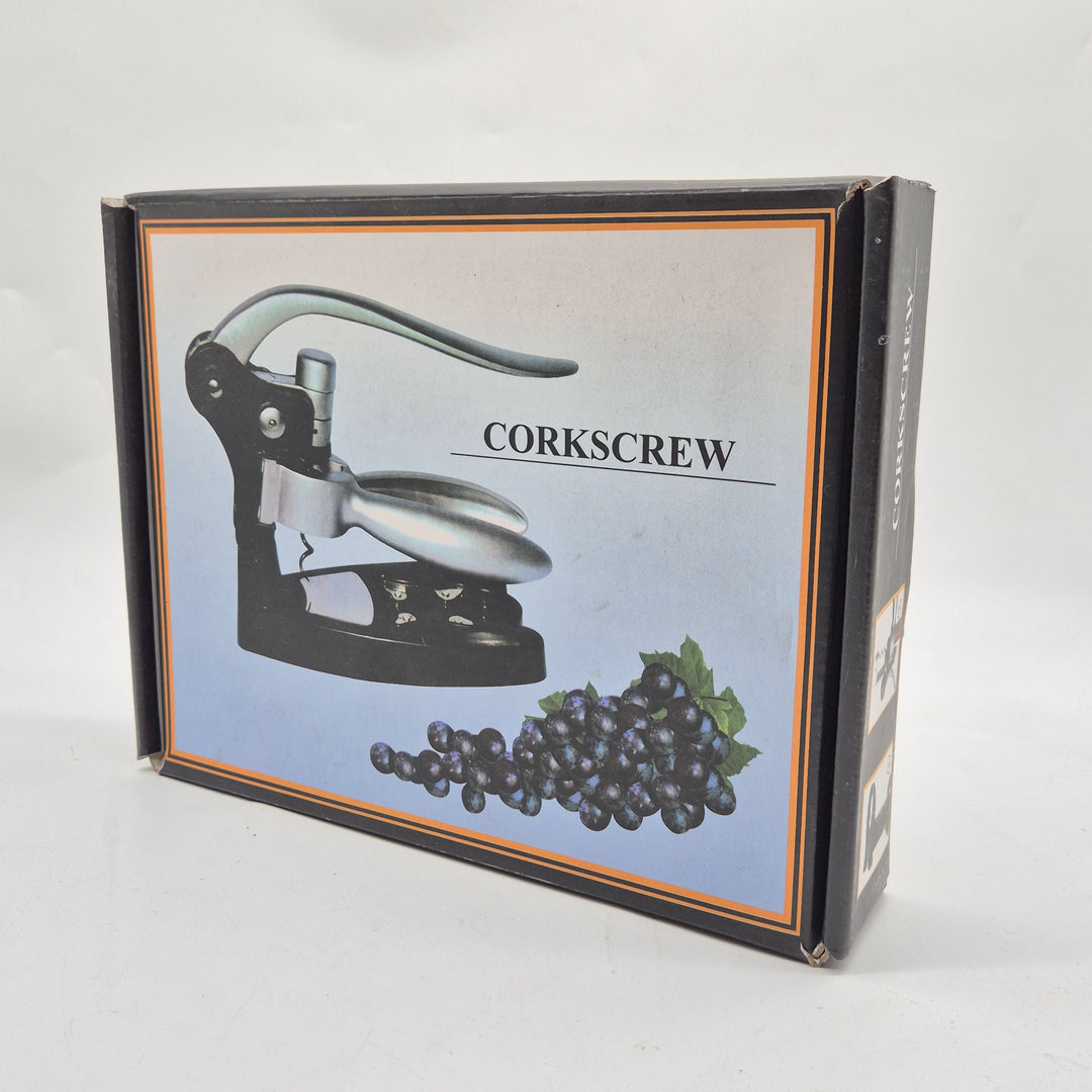 Elegant korkskruv i svart och silverfinish