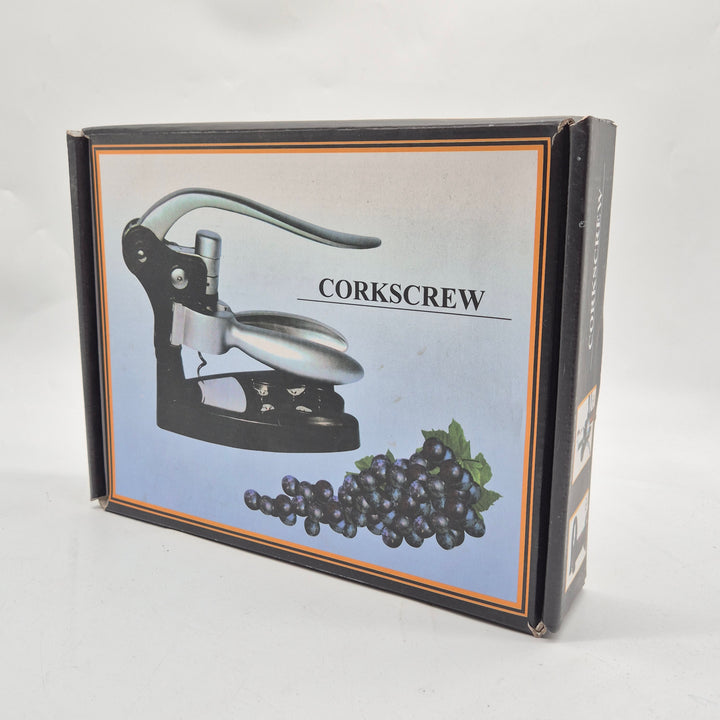 Elegant korkskruv i svart och silverfinish