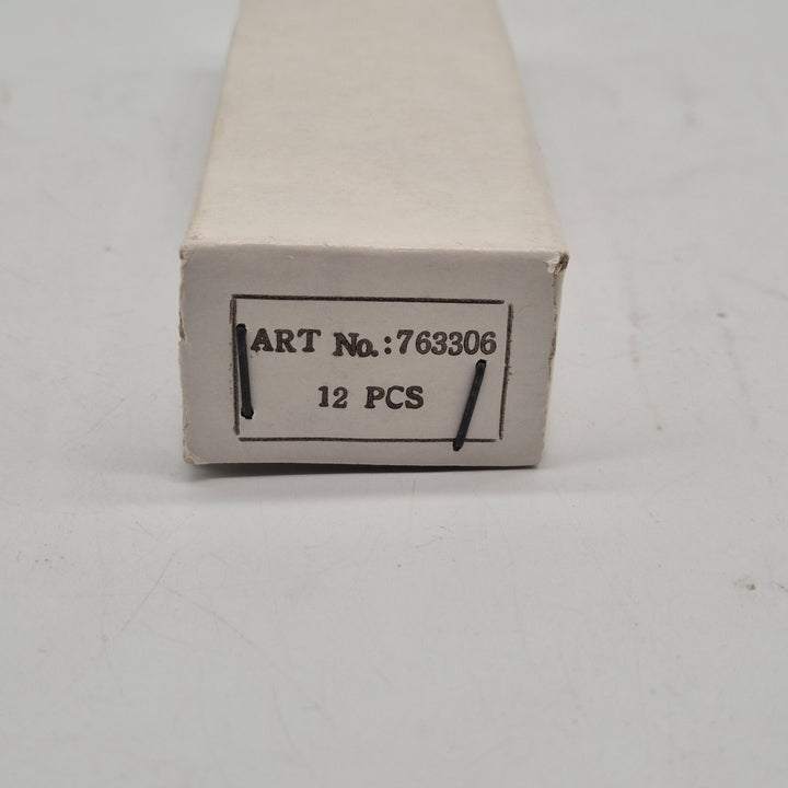 Elegant tesked i rostfritt stål med gulddetalj (12st)