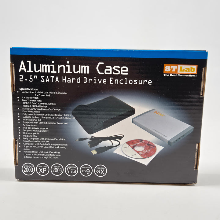 STLab 2.5" Aluminium Hårddiskkapsling Oanvänd