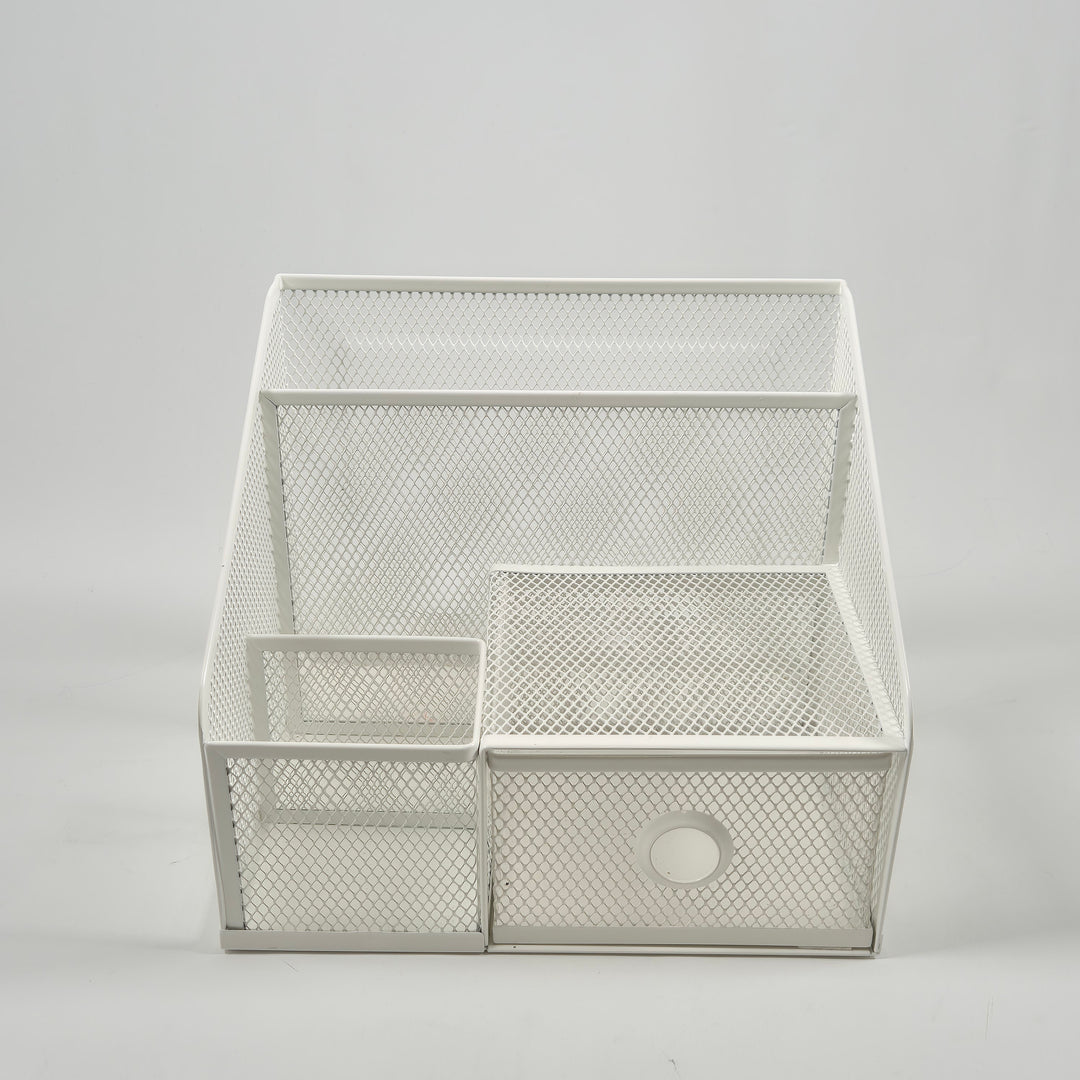 Elegant vit IKEA DRÖNJÖNS skrivbordsorganisatör