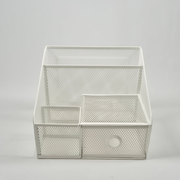 Elegant vit IKEA DRÖNJÖNS skrivbordsorganisatör