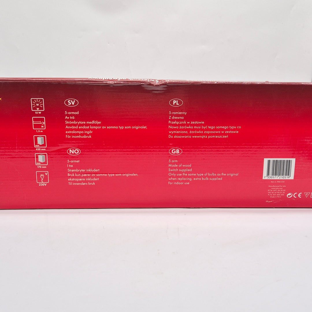 Retro adventsljusstake i vitmålat trä