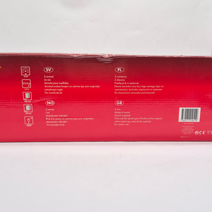 Retro adventsljusstake i vitmålat trä