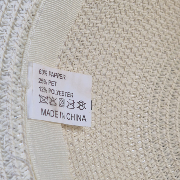 Solhatt med leopardmönstrat band elegant stil