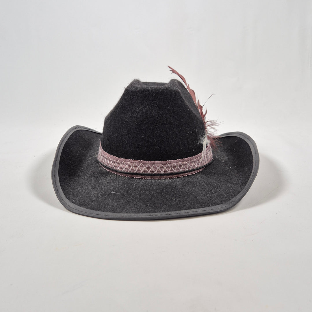 Retro Herrhatt i Mörkgrå Filtmaterial