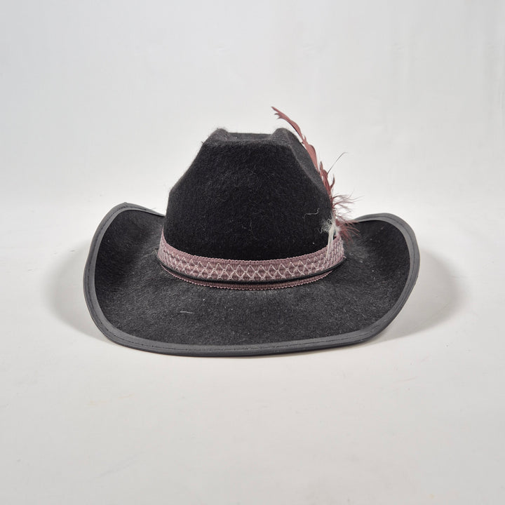 Retro Herrhatt i Mörkgrå Filtmaterial