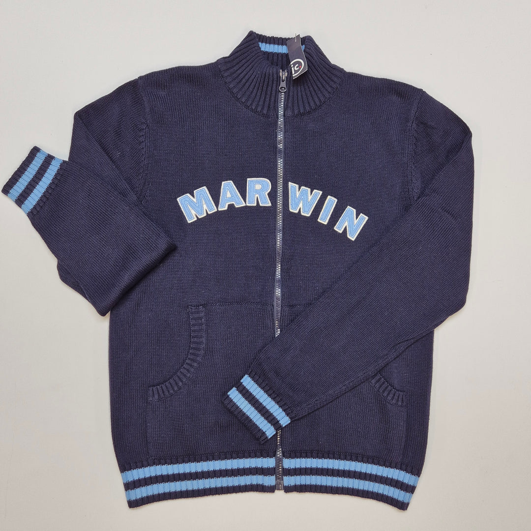 Retro mörkblå collegetröja Marwin Sport