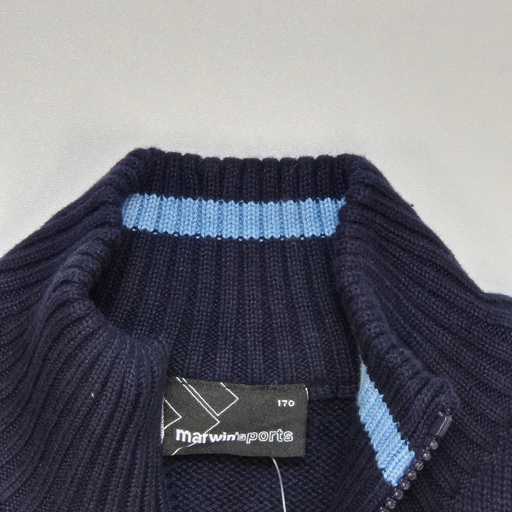 Retro mörkblå collegetröja Marwin Sport