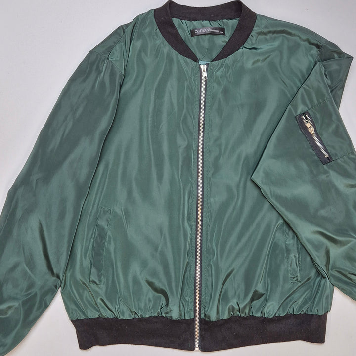 Grön bomberjacka, XXL, Zanzea Collection