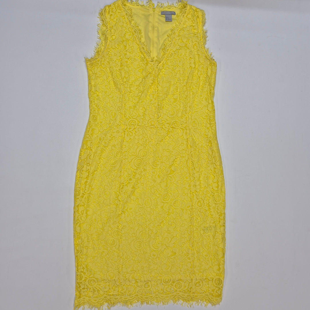 Gul spetsklänning H&M EUR M