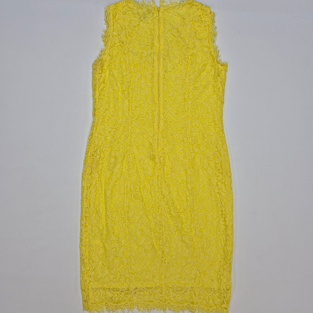 Gul spetsklänning H&M EUR M