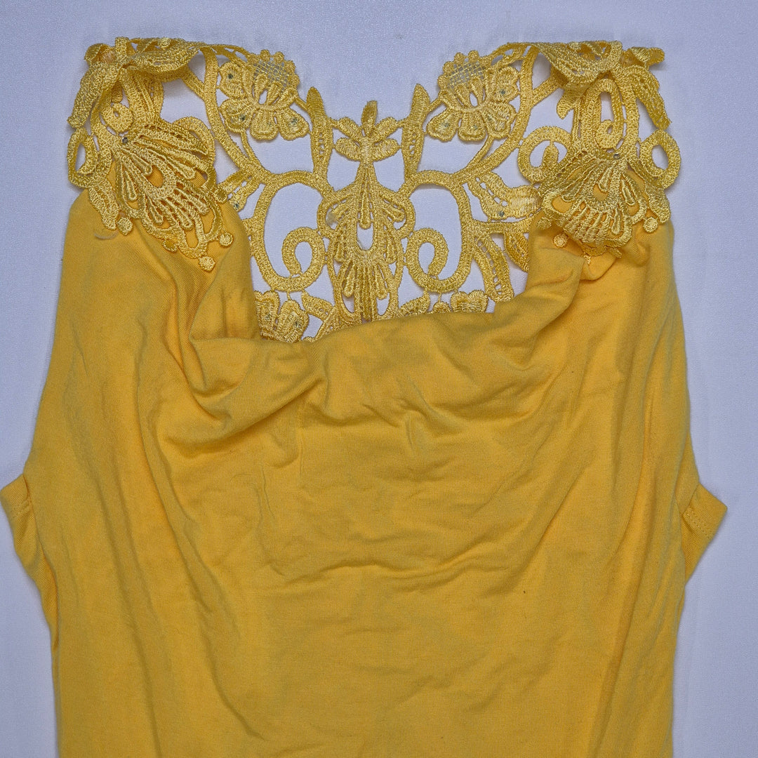 Guldfärgad Spetstop AlyBe Elegant Dam