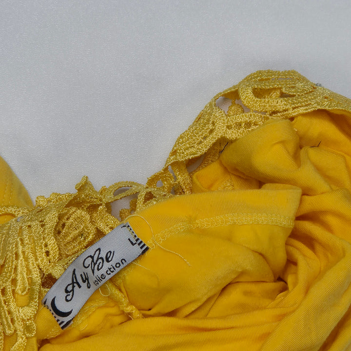 Guldfärgad Spetstop AlyBe Elegant Dam