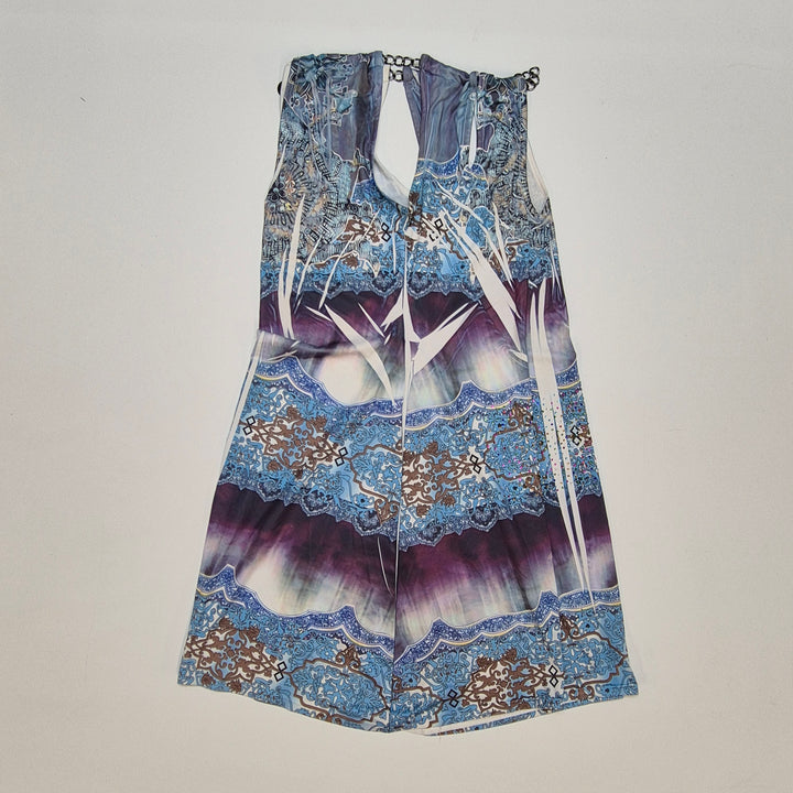 Celine mönstrad klänning sidenblandning