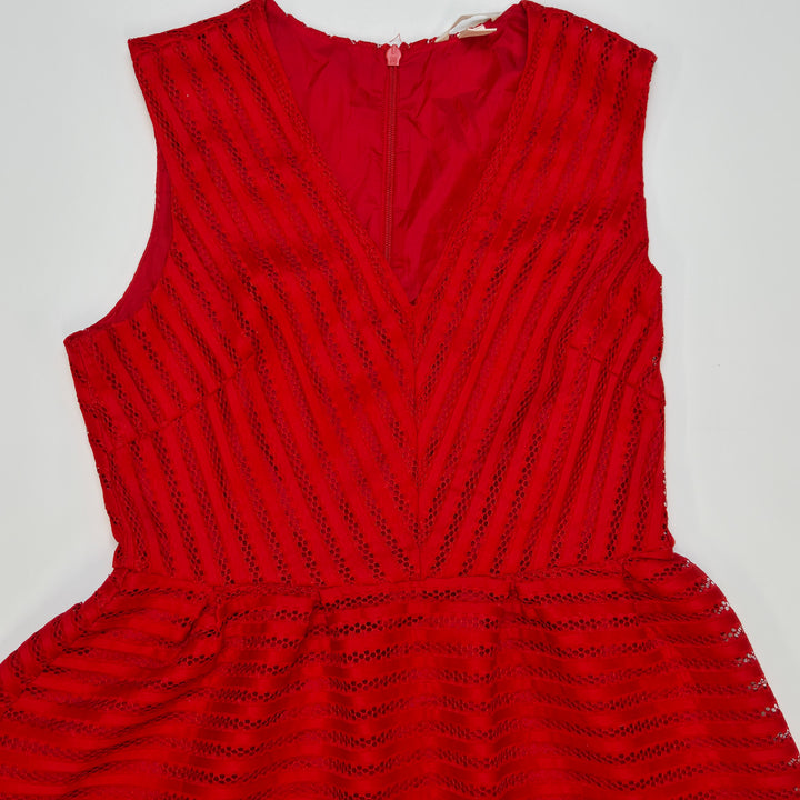 Retro klänning i djup röd färg