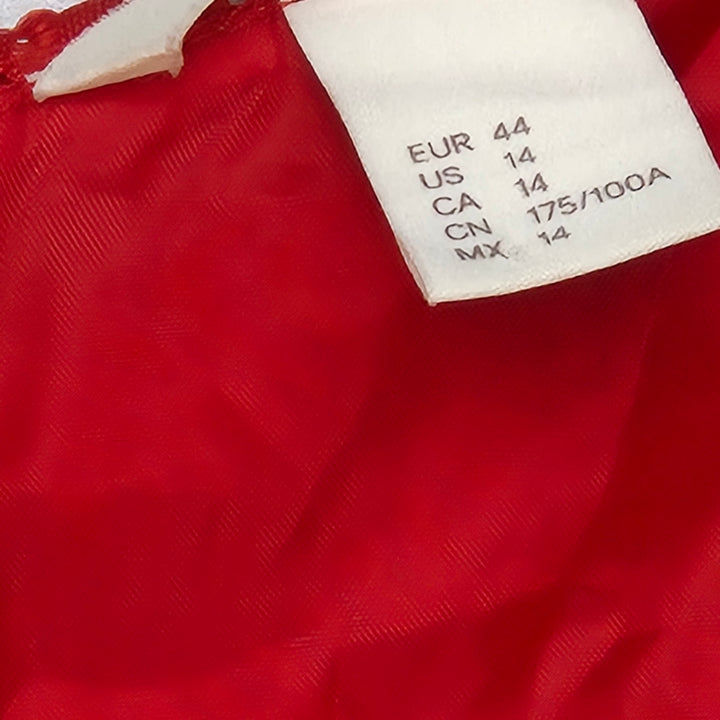 Retro klänning i djup röd färg