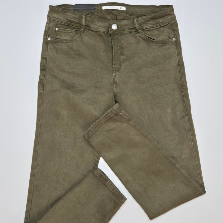 Mörkgröna jeans Zara Trafaluc denim