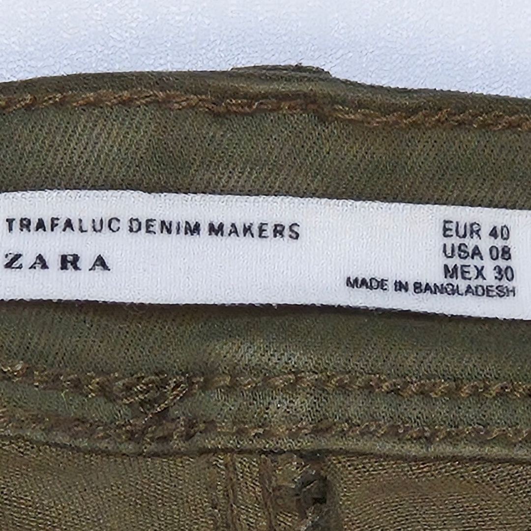 Mörkgröna jeans Zara Trafaluc denim