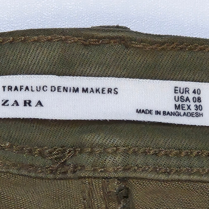 Mörkgröna jeans Zara Trafaluc denim