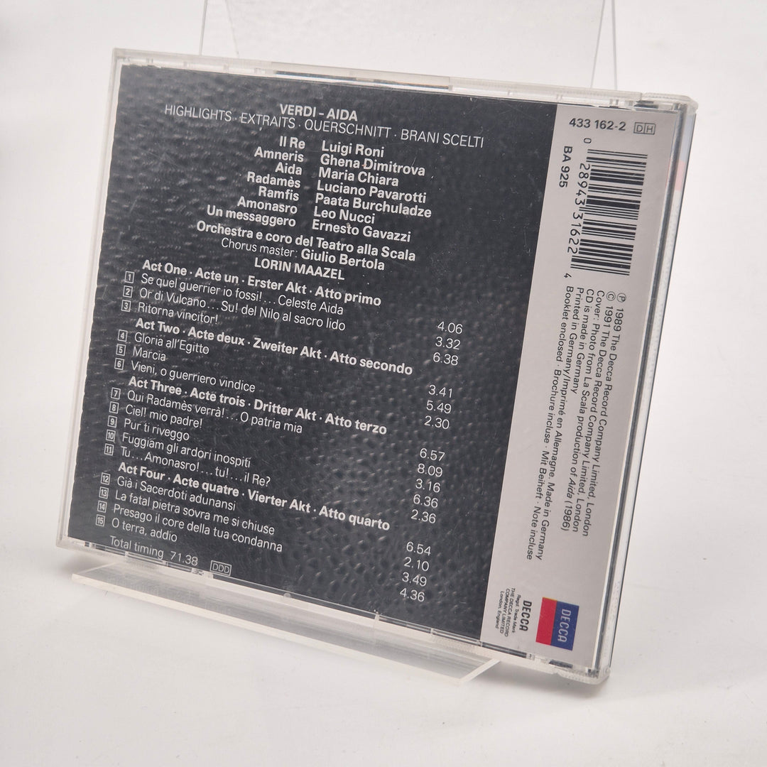 Verdi Aida CD Luciano Pavarotti Begagnad
