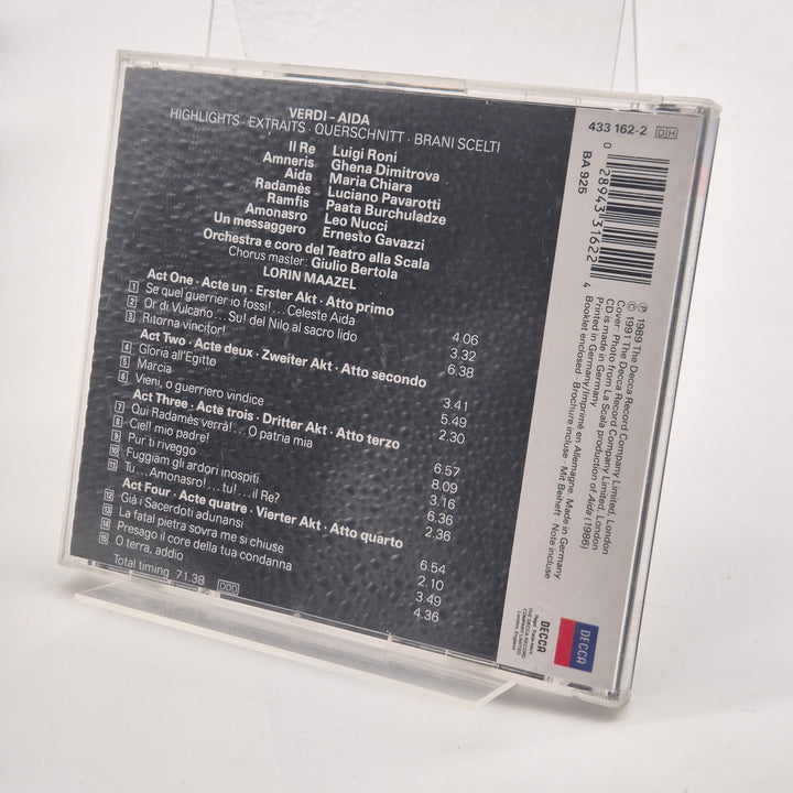 Verdi Aida CD Luciano Pavarotti Begagnad