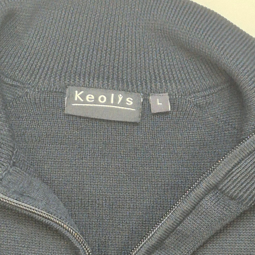 Keolys Herr Halvzip Tröja i Synfiber Storlek L