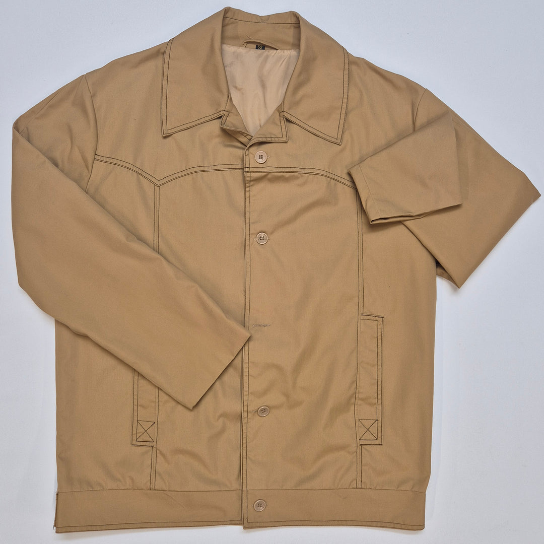 Elegant beige herrjacka i hållbart material