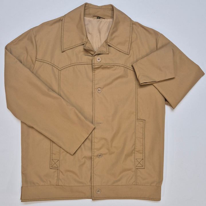 Elegant beige herrjacka i hållbart material