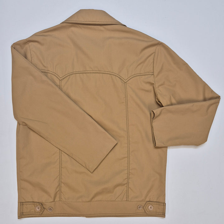 Elegant beige herrjacka i hållbart material