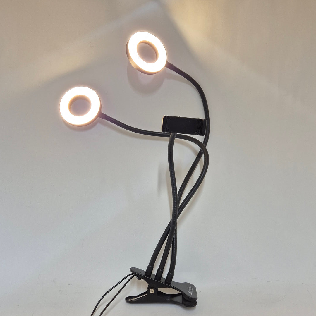 Dacota Platinum LED Dubbelringljus med Mobilhållare