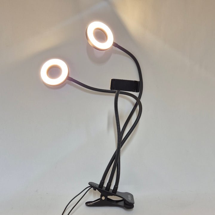 Dacota Platinum LED Dubbelringljus med Mobilhållare