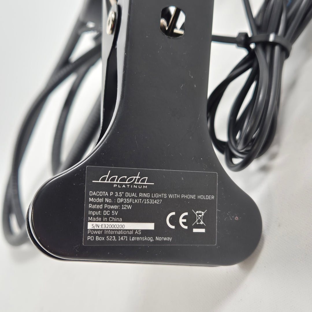 Dacota Platinum LED Dubbelringljus med Mobilhållare