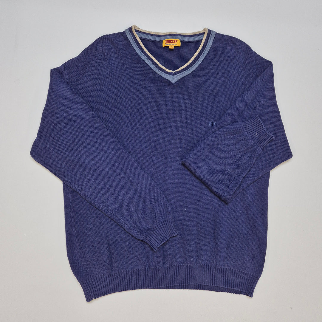 Klassisk blå herrtröja XL från Crocker