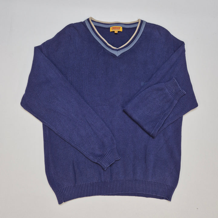 Klassisk blå herrtröja XL från Crocker