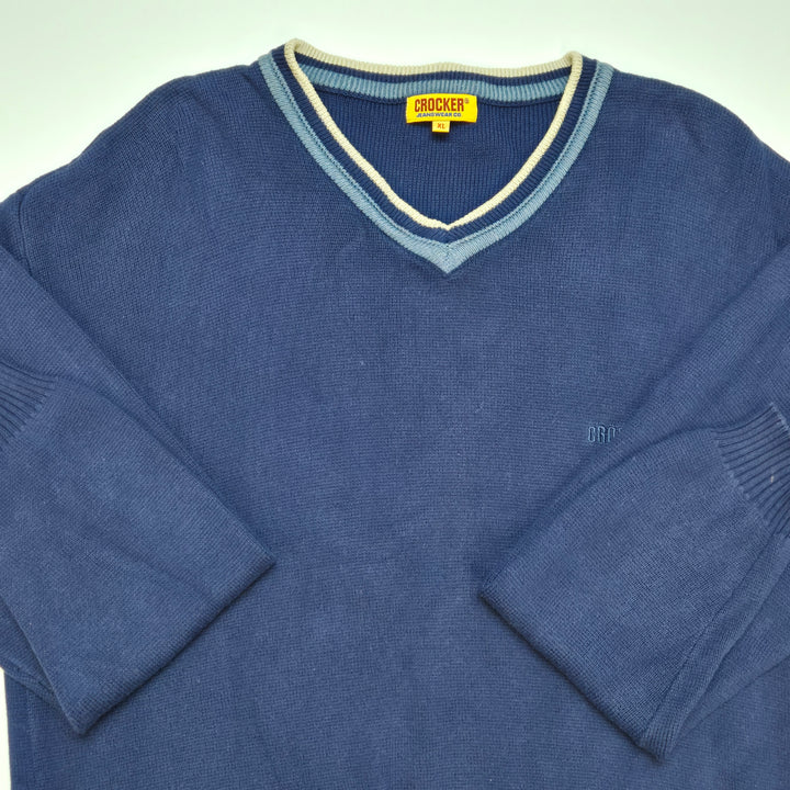 Klassisk blå herrtröja XL från Crocker