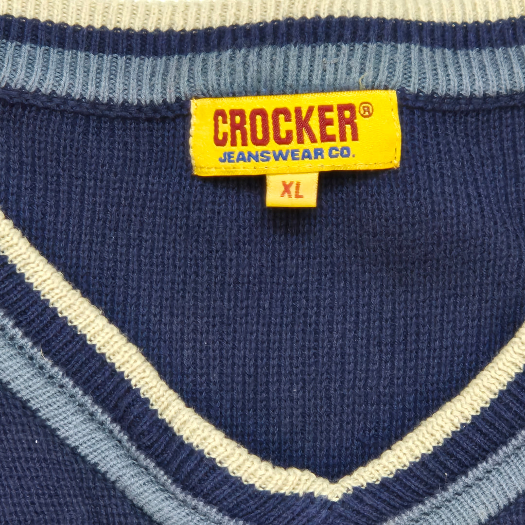 Klassisk blå herrtröja XL från Crocker