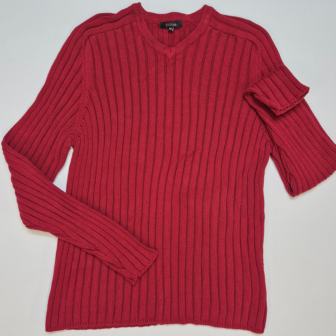 Röd klassisk Clifton-tröja i XL herrstorlek
