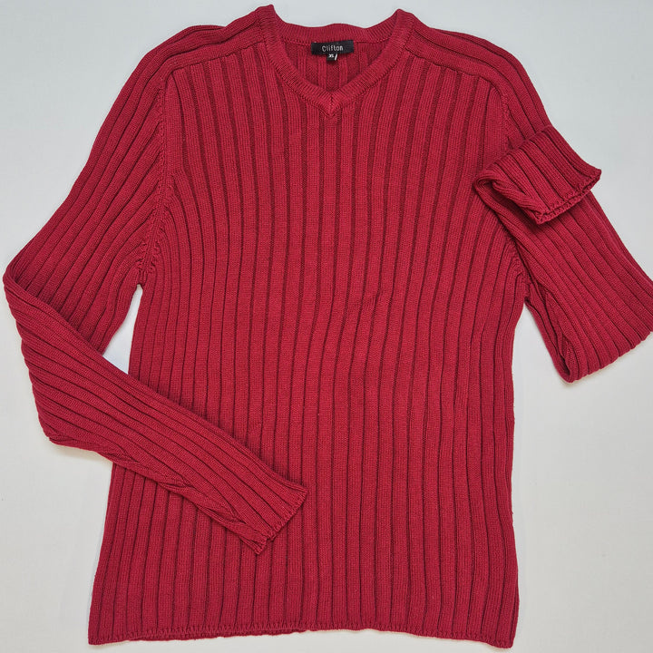 Röd klassisk Clifton-tröja i XL herrstorlek