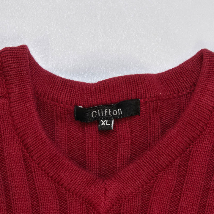 Röd klassisk Clifton-tröja i XL herrstorlek