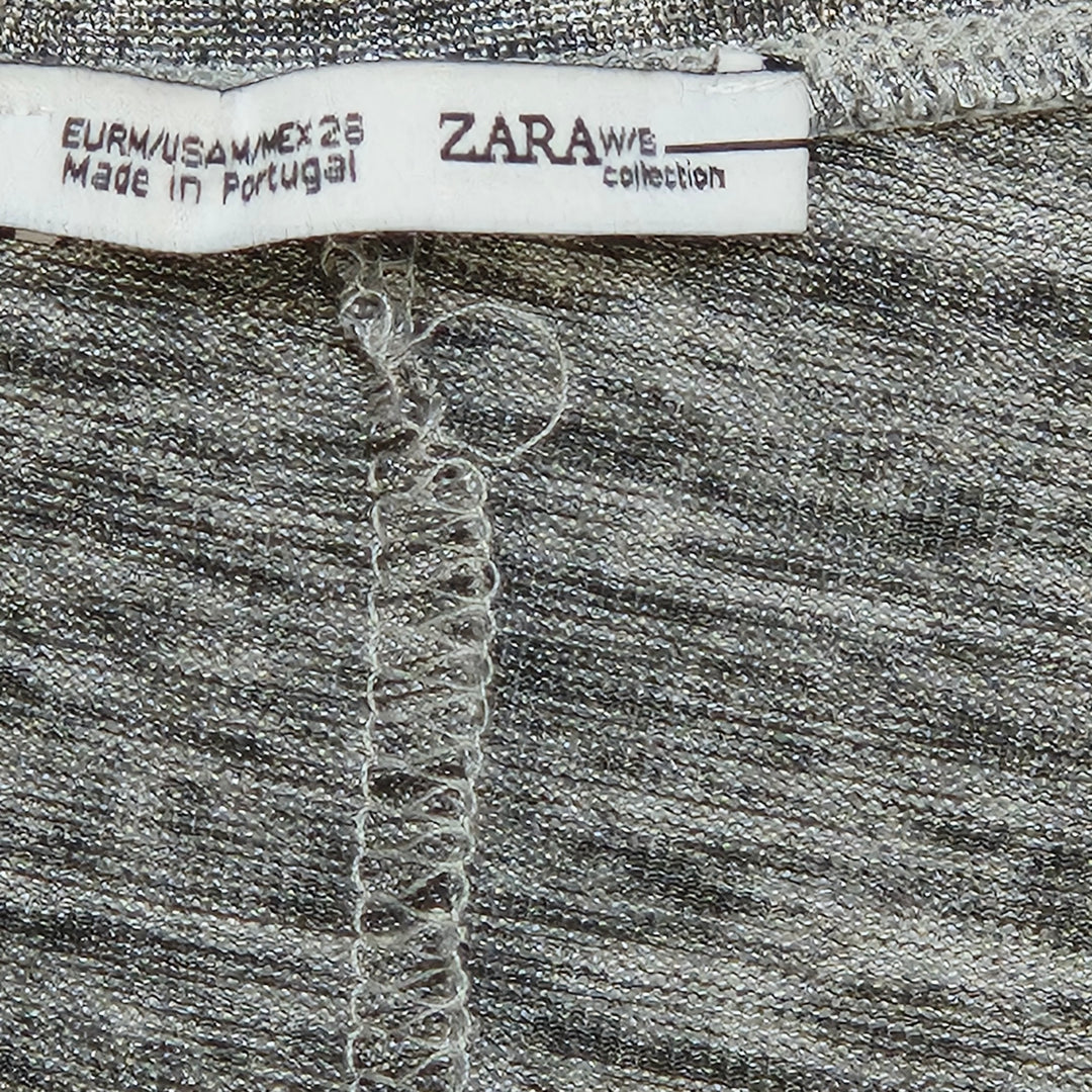 Glamorös Silverfärgad Top från Zara Damkläder